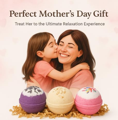 Oatmeal Bath Bomb for Women, Girls & Kids - Bubble Bath Bomb with Milk & Honey Scented Vanilla Bath Bombs for Holidays - Incredible Scent, USA Made by Two Sisters