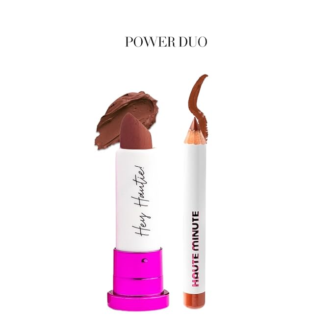 Mini 4Ever Haute Lipstick – Brown Lipstick Long Lasting, Bold Satin Finish, Vegan, Cruelty-Free - Clean & Natural, Travel-Friendly Lip Color (Meet Me There!)