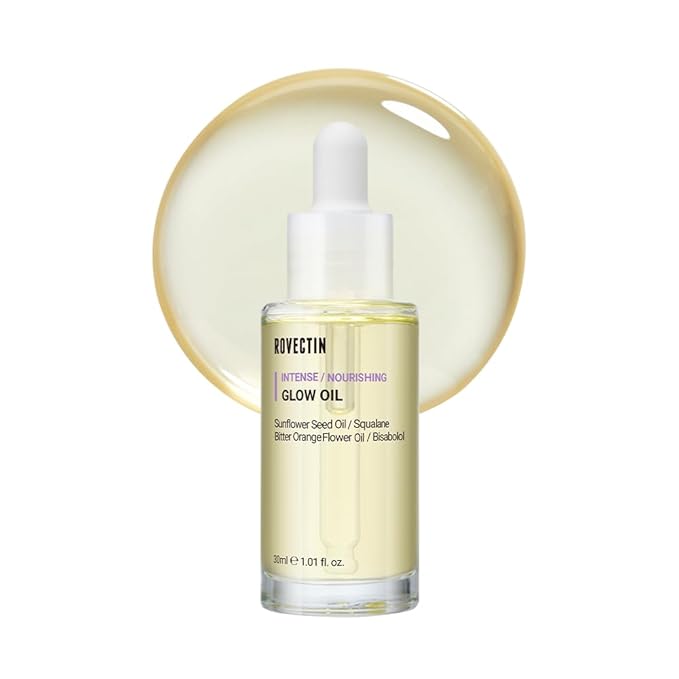 ROVECTIN Barrier Repair Face Oil - Neroli Oil, Antioxidant Anti-Aging Facial Oil | Fast Absorbing, Non-Greasy, Natural Glow for Dry and Sensitive Skin | Vegan, Korean Skincare (1.01 fl oz)