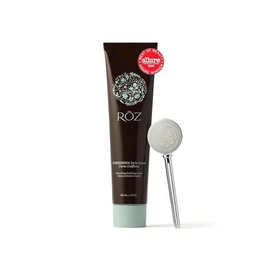 RŌZ Evergreen Styling Cream – Lightweight Hydrating Hair Cream with Light-Medium Hold for Smoothing Flyaways, Sculpting Styles & Refining Ends | Vegan, Sulfate-Free, Silicone-Free, Color Safe, 2 fl oz