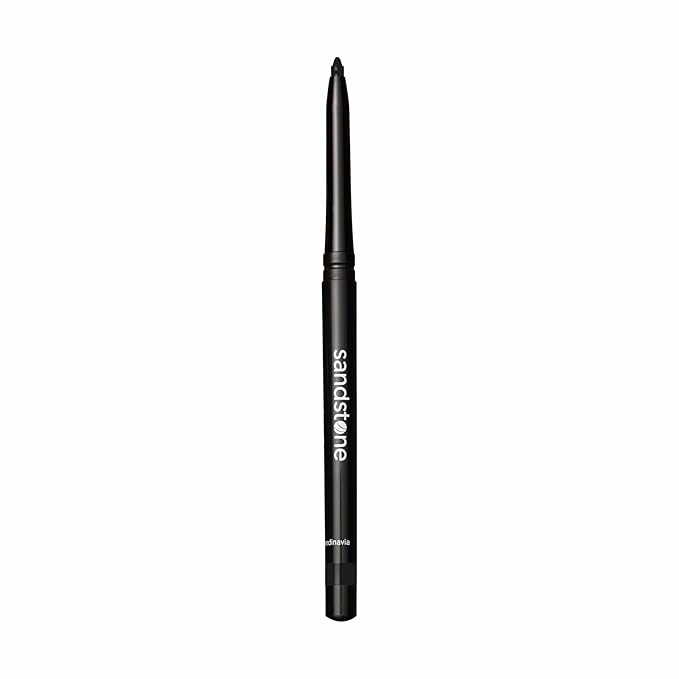 Sandstone Scandinavia Waterproof Eyeliner Pencil – Hypoallergenic & Vegan – Smudge-Proof Gel Formula – For Sensitive Eyes – Black