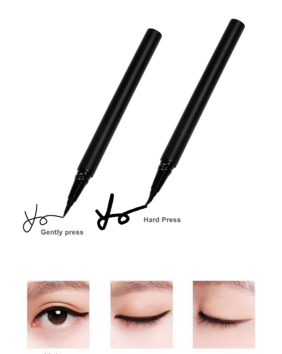 Liquid Waterproof Eyeliner – Long-Lasting, Smudge-Proof, Matte Black, Precision Tip, Quick Dry for All-Day Wear, Hypoallergenic, Vegan – Perfect for Cat Eye & Winged Eyeliner