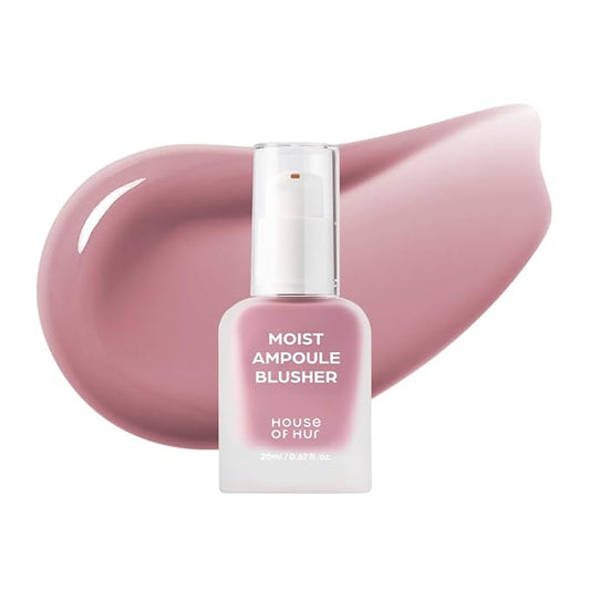 House of Hur Moist Ampoule Blusher with 50% Moisture Essence | Hydrating & Long-Lasting Blush | 0.68fl.oz (9 Shades) - Lavender Flush