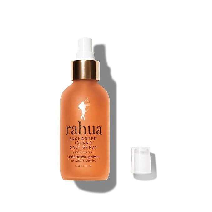 Rahua Enchanted Island Salt Spray, Vegan Texturizing Beach Waves Spray, Made with Sea Salt, Passion Fruit, Aloe, Morete Oil & Guayusa, Styling Mist for Natural Volume, For All Hair Types, 4.2 Fl Oz
