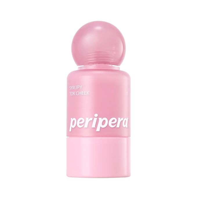 PERIPERA SYRUPY TOK CHEEK 15 Colors, Liquid Blush, Dewy Finish and Hydrates All day, Soft Velvet Texture Face Cheek Tint (11 FOGGY BERRY)