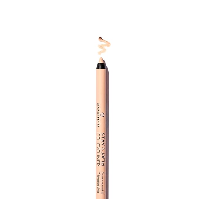 essence | Stay & Play Gel Eyeliner | Super Soft Gel-like Texture | Waterproof & Longlasting | Vegan & Cruelty Free (03 Silky Nude)
