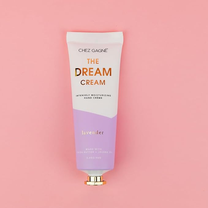 Vegan Hand Cream for Dry Hands - The Dream Cream - Lavender 3.4oz Non-Greasy Moisturizing Hand Lotion - Made in California - Paraben, Sulfate & Phthalate Free - Relaxing Self Care Gift