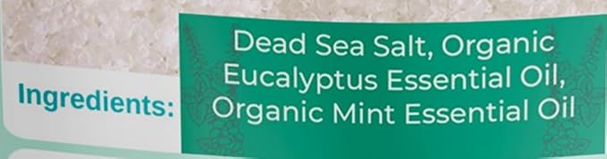 Natural Elephant Dead Sea Eucalyptus Mint Bath Salt - Bathing and Foot Soak for Energizing and Refreshing 100% Pure with Organic Eucalyptus Mint Essential Oil Medium Coarse Grain (5 lb (80 oz) Bag)