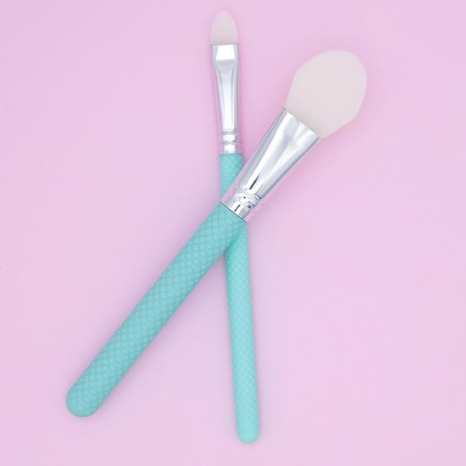 MODA Spa 2pc Silicone Face Mask Applicator Kit – Skincare Brush Set for Creams, Clays & Serums – Vegan & Mess-Free