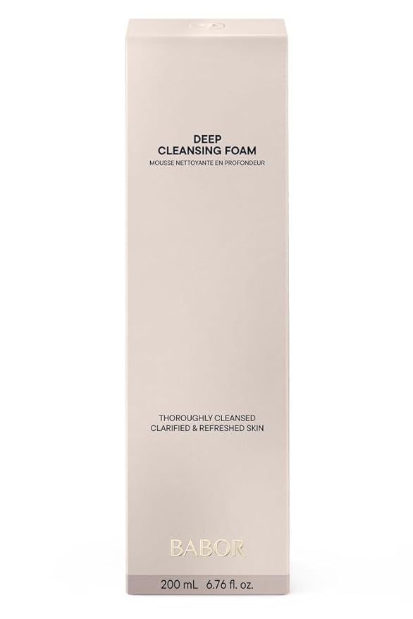 BABOR Deep Cleansing Foam for Combination Skin and Oily Skin, Refreshing Foam for Daily Facial Cleansing, Vegan Formula, 1 x 200 ml