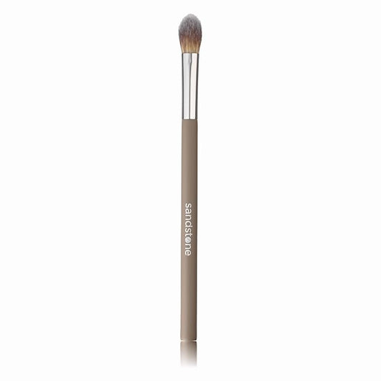 Sandstone Scandinavia Highlighter Brush – Precision Makeup Brush for Soft, Radiant Glow – Ultra-Soft Vegan Bristles – Cruelty-Free