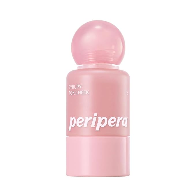 PERIPERA SYRUPY TOK CHEEK 15 Colors, Liquid Blush, Dewy Finish and Hydrates All day, Soft Velvet Texture Face Cheek Tint (12 SNUG GRAPE)