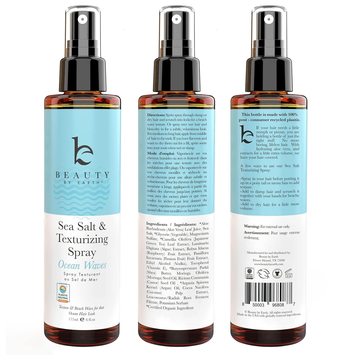 Sea Salt Spray for Hair - Texture Hair Spray for Men & Women, Seasalt Water for Beach Waves