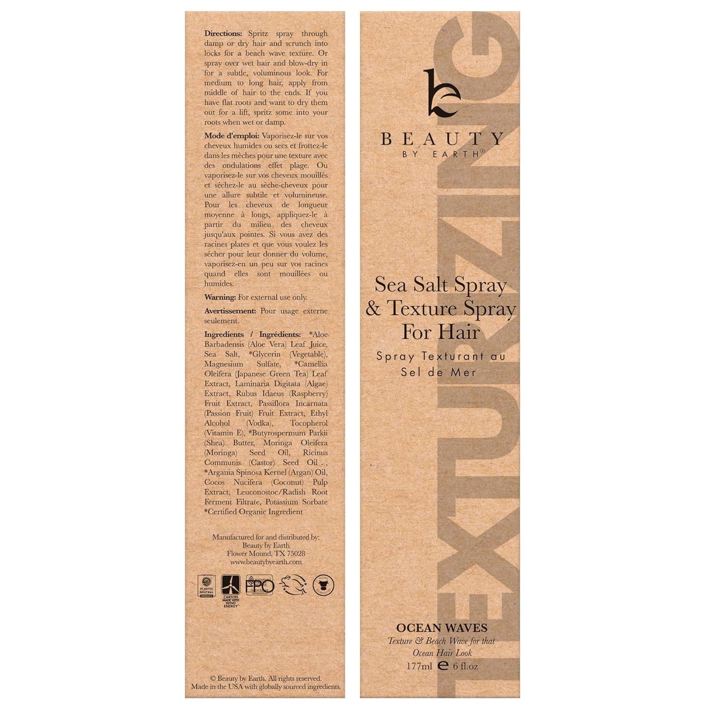 Sea Salt Spray for Hair - Texture Hair Spray for Men & Women, Seasalt Water for Beach Waves