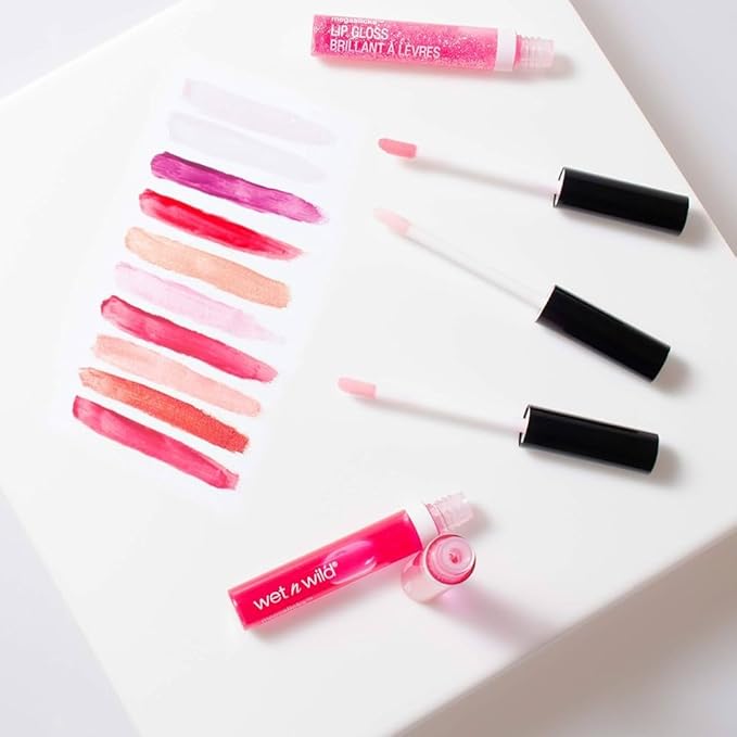 wet n wild MegaSlicks Lip Gloss, Ultra-Glossy, Vitamin-E Enriched, Ultra-Gloss High Shine Moisturizing, Cruelty-Free & Vegan - Red Sensation