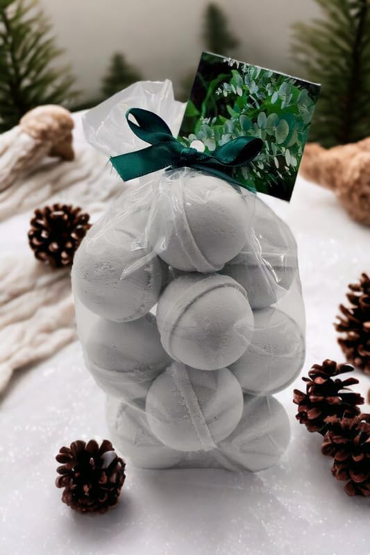 Bath Bombs Set of 14 Bombs 1 oz/ea, USA Handmade | Bath Fizzies, Moisturizing Shea & Coco Butter | Sensitive Skin Friendly | Natural Organic Ingredients, Vegan & Cruelty Free - Drakkar