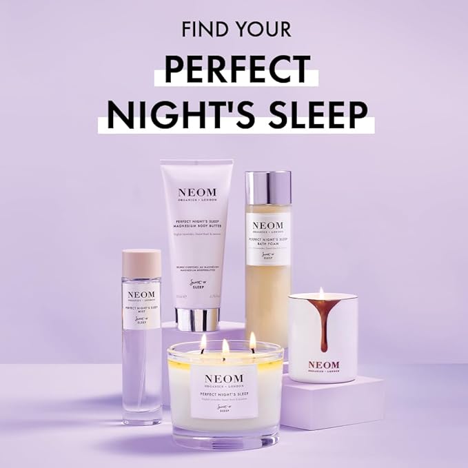 NEOM Perfect Night's Sleep Bath Foam, 200ml I Lavender, Sweet Basil & Jasmine I 100% Natural Fragrances I 16 Other Essential Oils I Soothing Aloe and Sweet Almond Oil I Blended in The UK
