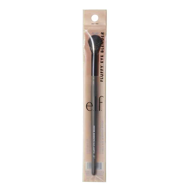 e.l.f. Fluffy Eye Blender Brush, Easily Blends Eyeshadow & Can Be Used to Set Concealer With Powder, Creates A Soft-Focus Effect, Vegan & Cruelty-Free (Pack of 2)