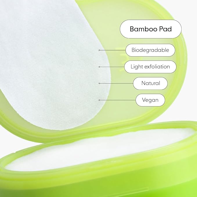 LOOPS Exfoliating Toner Korean Skincare - Refine, Resurface, and Rebalance Skin - Pre-soaked Veocell Embo Pad - Vegan, Natural, Biodegradable Gentle Toner Pads for Face - Pack of 60