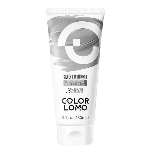 Semi Permanent Hair Color - 6 oz Color Depositing Conditioner with Shea Butter & Almond Oil- Color Conditioner Depositing Hair Mask - Vegan, Paraben, Ammonia & Sulfate Free-Silver