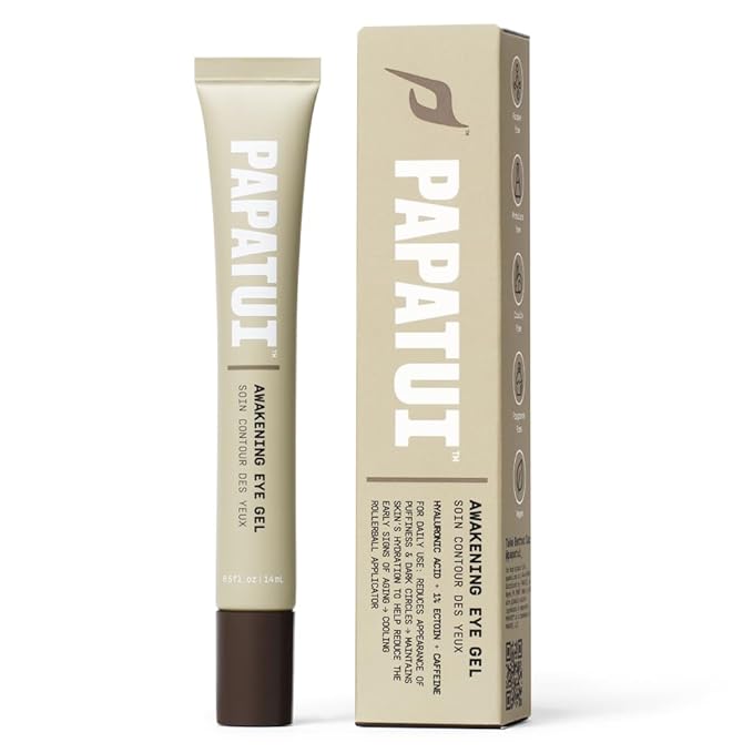 PAPATUI by Dwayne Johnson Awakening Eye Gel for Men | Cooling Rollerball Applicator | Reduce Puffiness, Brighten Dark Circles, and Hydrate Tired Under-Eyes | Made with Hyaluronic Acid | 0.5oz