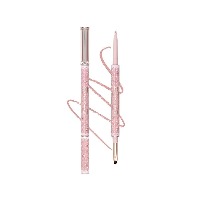 Flower Knows Bunny Garden Gel Eyeliner,Dual-Ended Gel Eyeliner Pencil,Waterproof & Longlasting,Smudge Proof Satin Finish Formula,Cruelty-Free & Vegan (03 Strawberry Pink)