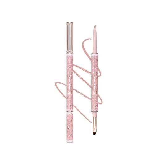 Flower Knows Bunny Garden Gel Eyeliner,Dual-Ended Gel Eyeliner Pencil,Waterproof & Longlasting,Smudge Proof Satin Finish Formula,Cruelty-Free & Vegan (03 Strawberry Pink)