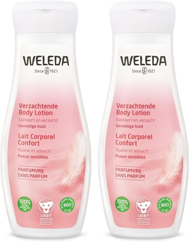 Weleda Unscented Body Lotion, Free From Parabens & Phthalates, No Animal Testing, 6.8 Fluid Ounce (Pack of 2)