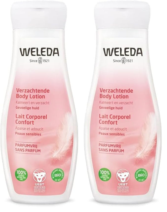 Weleda Unscented Body Lotion, Free From Parabens & Phthalates, No Animal Testing, 6.8 Fluid Ounce (Pack of 2)