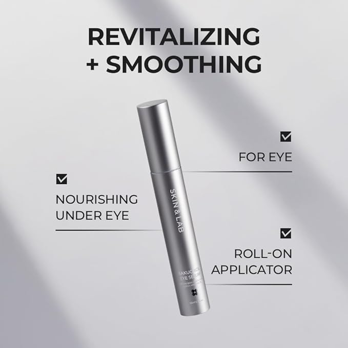 [SKIN&LAB] Anti-aging Rollers Duo Set, includes Bakuchiol Eye and Retinol Lifting Roller, Korean Vegan Skincare Gift Set, Gift for women, Valentine skincare gift set