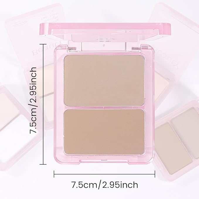 2 Colors Light Nude Beige Brown Eye Shadow Powder Palette Makeup for Women,Neutral Matte Naked Eyeshadow Palette for Old Women Long Lasting Naturing-Looking,Vegan