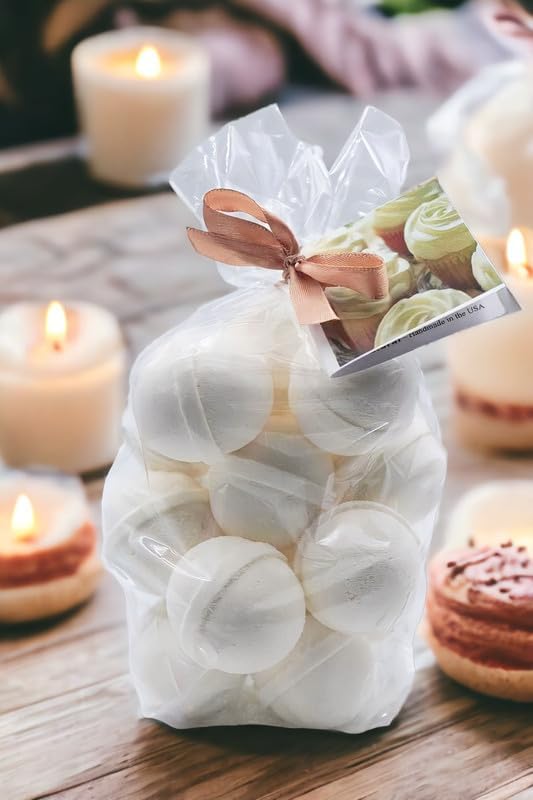 Bath Bombs 14 Set 1 oz/ea, USA Handmade | Shea & Coco Butter | Moisturizng | Birthday Gift Idea | Natural Ingredients | Vegan & Cruelty Free | Aromatheraphy - French Vanilla & Amber