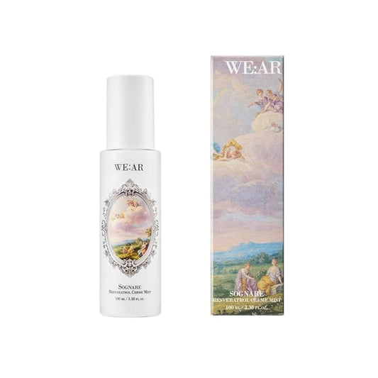 WE:AR Sognare Resveratrol Creme Mist - All-in-One Vegan Antioxidant Facial Mist for Radiant Skin, Niacinamide & 10-Complex Hyaluronic Acid, Hydrating Soothing Glow, Korean Skincare, 3.38 fl oz