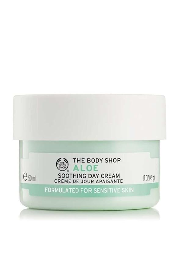 The Body Shop Aloe Soothing Day Cream – Moisturizes Sensitive Skin – Vegan – 1.7 oz