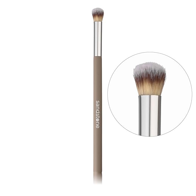 Sandstone Scandinavia Concealer Brush – Precision Makeup Brush for Seamless Concealer Application – Ultra-Soft Vegan Bristles – Cruelty-Free