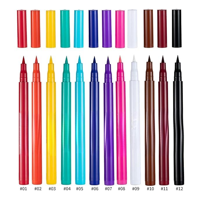 Liquid Vegan Eyeliner, Colorful Neon Eyeliner Pencil, long-lasting, waterproof, smudge proof, sharp tip, quick dry, easy cleansing Makeup Gift for Women (Sky Blue#5)