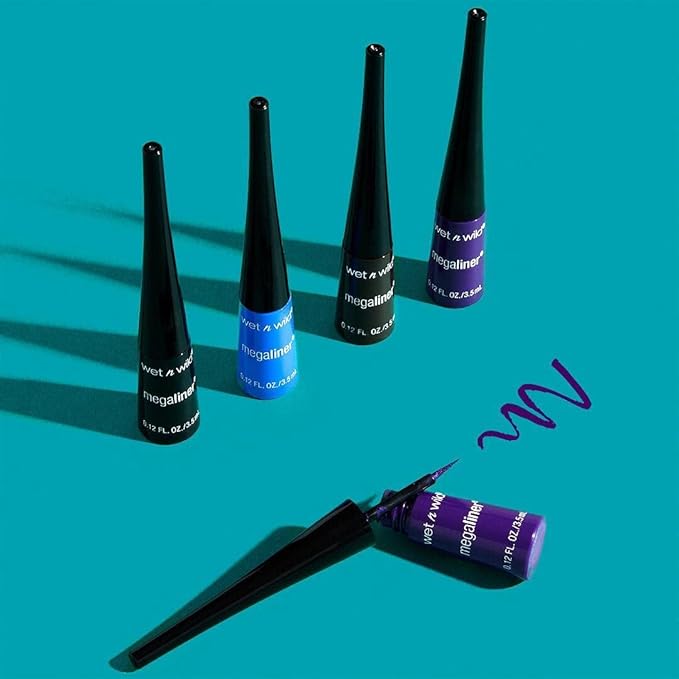 wet n wild MegaLiner Liquid Eyeliner - Voltage Blue (Pack of 2)