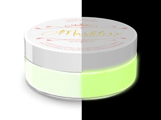 MARBLERS Glow-in-The-Dark Powder [Glow Cream] 0.28oz (8g) | Matte| Dye | Pigment | Non-Toxic | Vegan | Cruelty-Free | Eyeshadow, Nail Polish, Nail Art | Festival, Rave & Party Makeup | Body & Face