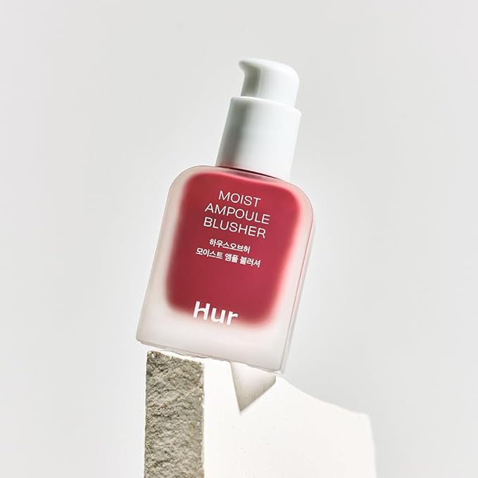 House of Hur Moist Ampoule Blusher with 50% Moisture Essence | Hydrating & Long-Lasting Blush | 0.33 fl. oz. (9 Shades) - Deep Plum