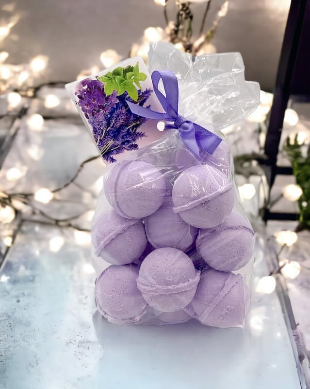 Bath Bombs 14 Set 1 oz/ea, USA Handmade, Quality Bath Fizzies | Essential Oils Aromatheraphy | Moisturizing Shea & Coco Butter | Natural and Organic, Vegan & Cruelty-Free - Amber Patchouli