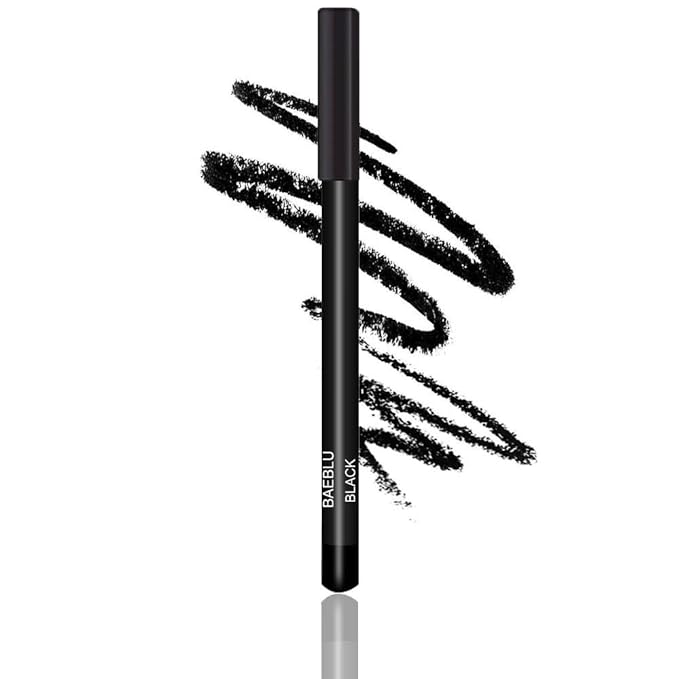 Natural Eyeliner Pencil, Black - Hypoallergenic, Water & Smudge Proof Eyeliner for sharp Lines and Defined Eyes - Long-Lasting, Organic & Cruelty-Free with Jojoba & Castor Oil for Sensitive Eyes
