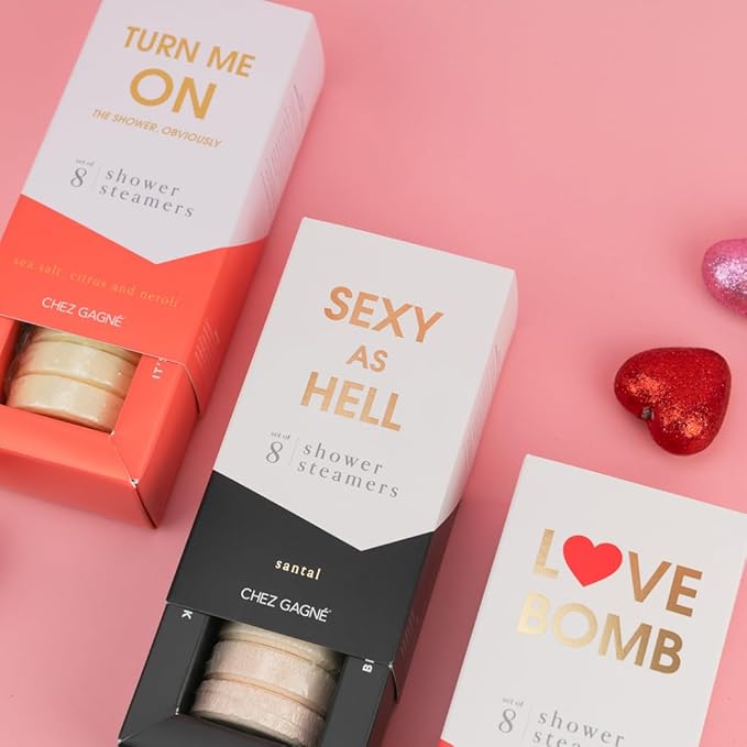 Aromatherapy Shower Steamers - Sexy As Hell - Santal, Set of 8 - Vegan, Cruelty-Free, Made in USA - Paraben, Sulfate & Phthalate-Free - Unisex Self Care Gift
