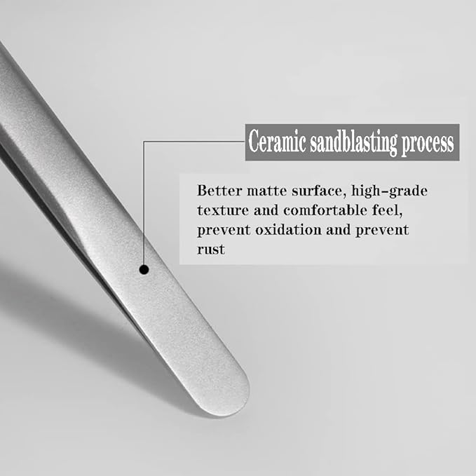 Professional Facial Blackhead Remover Tweezers,3Pcs Precision Pimple Popper Tool Kit for Whitehead Ance Blemishs Comedones Stainless Steel Makeup Tool - Matte