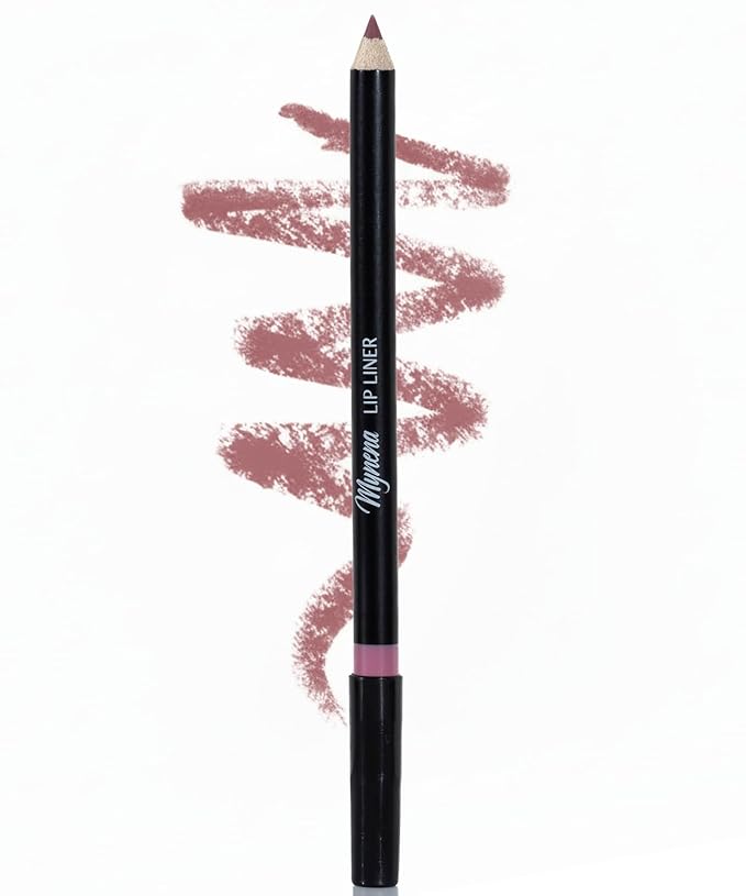 Mynena Mauve Nude Creamy Matte Waterproof Lip Liner | Long Lasting Transfer-Proof | Sharpenable | Blendable Pencil for Defined Lips