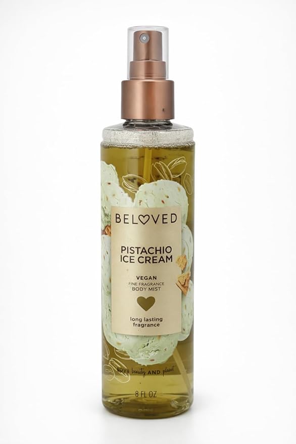 Beloved Pistachio Ice Cream Fine Fragrance Body Mist, Vegan, Long Lasting, 8 fl oz