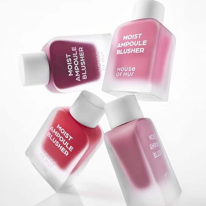 House of Hur Moist Ampoule Blusher with 50% Moisture Essence | Hydrating & Long-Lasting Blush | 0.68fl.oz (9 Shades) - Lavender Flush