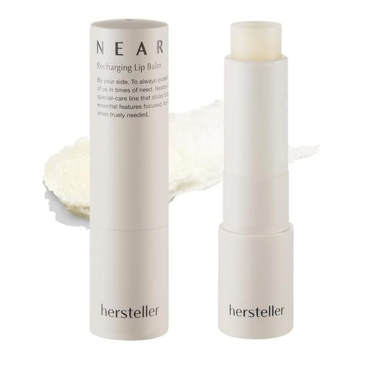 hersteller Nearby Recharging Lip Balm Vegan Butter Complex Intensive Moisturizing Treatment for Dry Lips and Cheek Natural Healthy (Plain)