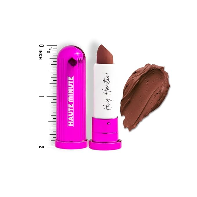 Mini 4Ever Haute Lipstick – Brown Lipstick Long Lasting, Bold Satin Finish, Vegan, Cruelty-Free - Clean & Natural, Travel-Friendly Lip Color (Meet Me There!)