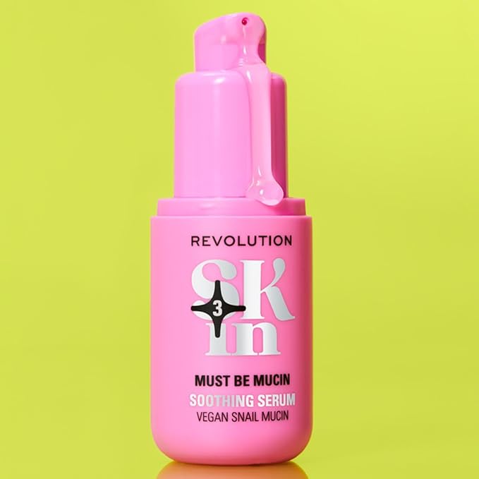 Revolution Skin, Must Be Mucin Vegan Snail Mucin Soothing Serum, Hydrates & Plumps Face & Skin, Vegan & Cruelty-Free, 1.01 fl oz