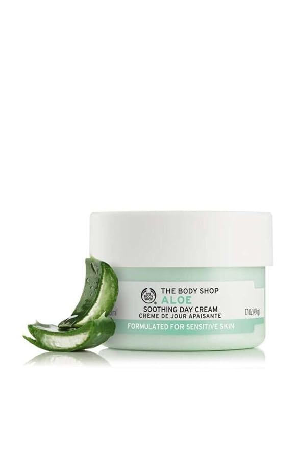 The Body Shop Aloe Soothing Day Cream – Moisturizes Sensitive Skin – Vegan – 1.7 oz